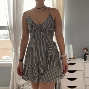 👗 BOGO 50% Forever 21 Lace up back Striped Dress